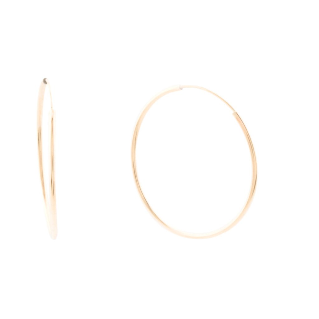 Aurora Italo Gold 14kt Gold 25mm Endless Hoop Earrings